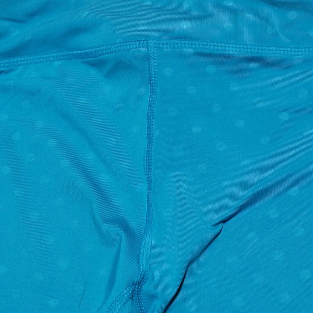 Girl's Youth Fitted Under Armour Heatgear Capri Leggings Size Medium Blue - Picture 5 of 6